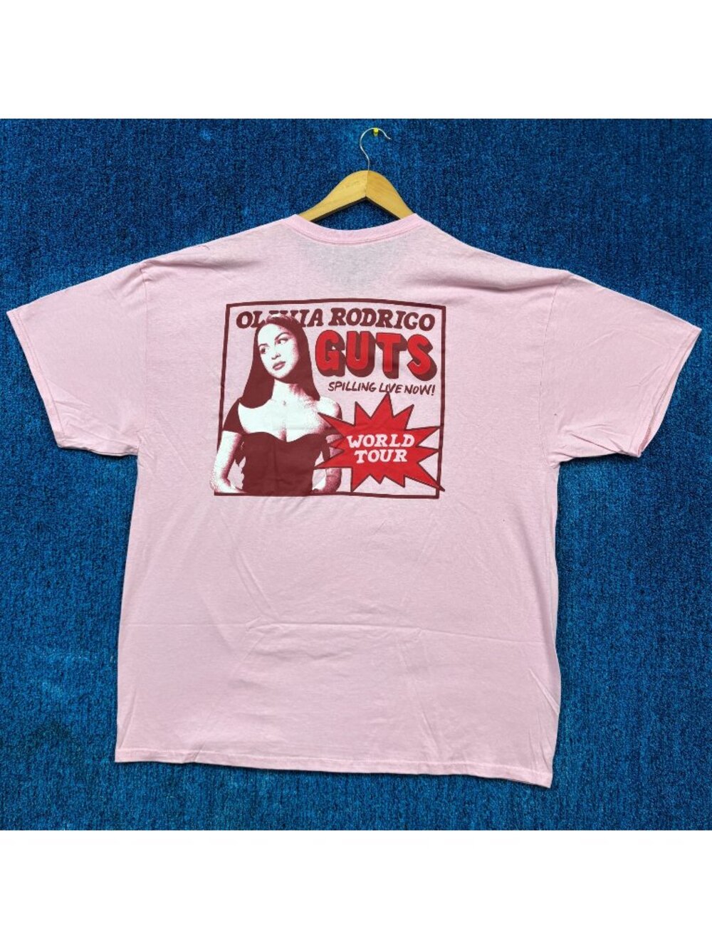 Olivia Rodrigo “Guts Spilling Live Now” Graphic T-Shirt Size XXL